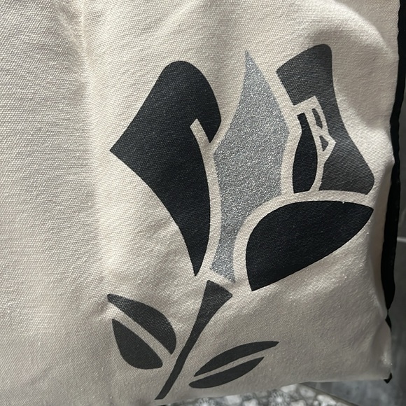 Lancôme canvas tote bag. EUC with Lancôme flower logo - Picture 2 of 10